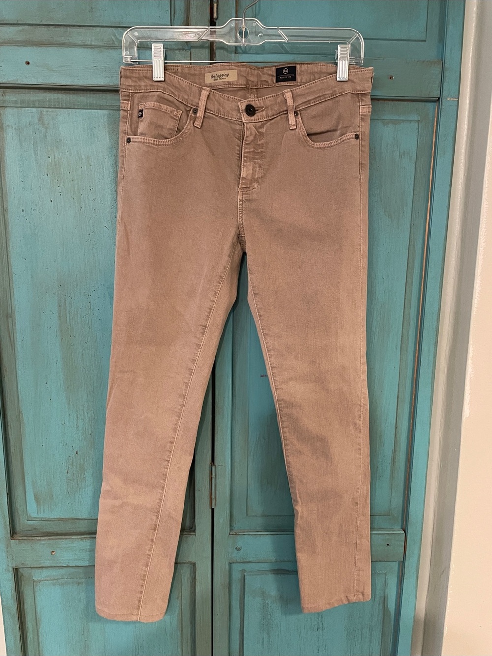 AG Adriano Goldschmied Skinny Jeans in Light Brown